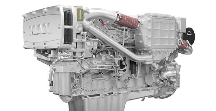 Reihensechszylinder-Motoren von MAN für die Arbeitsschifffahrt.