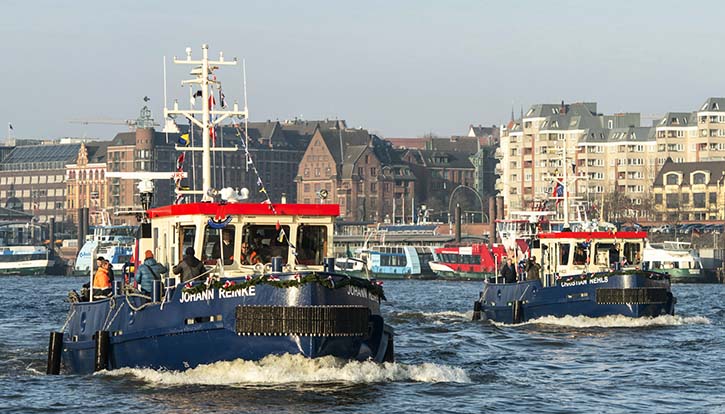 Die beiden Eisbrecher JOHANN REINKE und CHRISTIAN NEHLS, gebaut bei der Hitzler Werft, erweitern das Portfolio der Hamburger Port Authority.