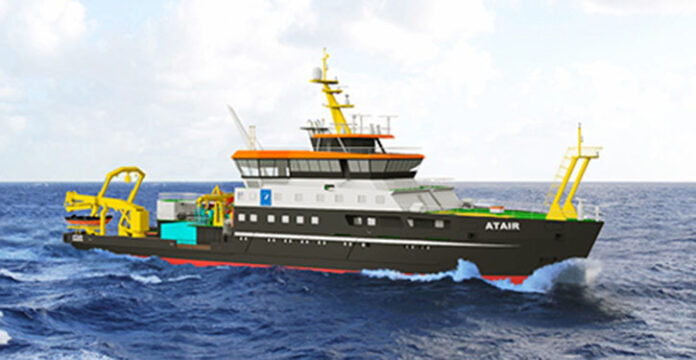 So wird das neue Vermessungs-, Wracksuch- und Forschungsschiff (VWFS) des BSH zukünftig aussehen.