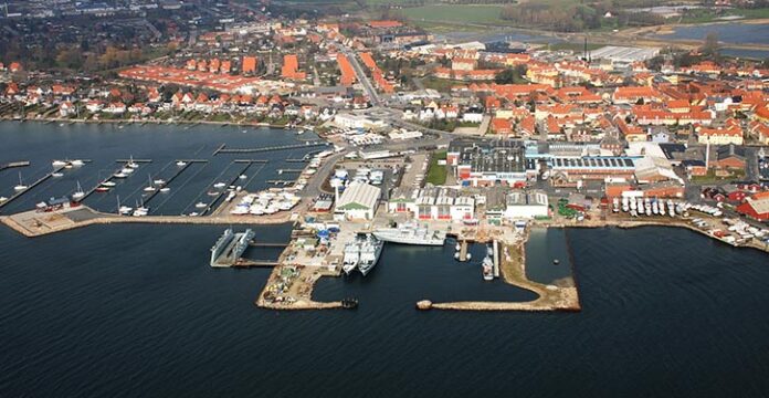 Die Faaborg-Werft im gleichnamigen Faaborg/Dänemark.