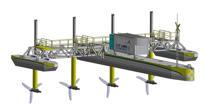 The 280kW PLAT-I is 32 meters long, with a beam of 27 meters.