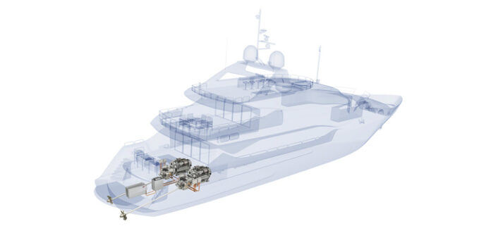Sunseeker-Yacht mit integriertem hybriden MTU-Antriebssystem