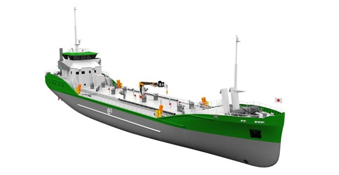 Groot Ship Design supplied the design for the pure-electric tanker for Japan