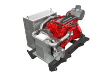 Cummins Stufe-V X15-Motor für Binnenschiffe X-15 mit seitlich angebautem AGN-System für die Binnenschifffahrt