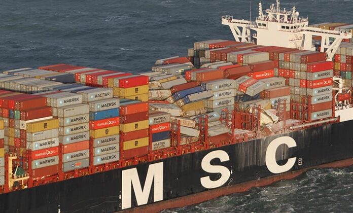 Die MSC ZOE verlor im Januar 2019 nördlich der Watteninseln laut Aussage der niederländischen Küstenwache 345 Container. © Archiv