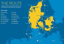 Ohne Besatzung rund Dänemark Die Route rund Dänemark kontrolliert aus Boston.