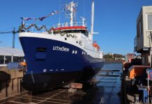 Marketing machts möglich: UTHÖRN fährt „methanol – elektrisch“ – hat einen „Methanol-Antrieb“ …und kein Ingenieur protestiert! Das neue Forschungsschiff UTHÖRN kurz vor seiner offiziellen Namensgebung